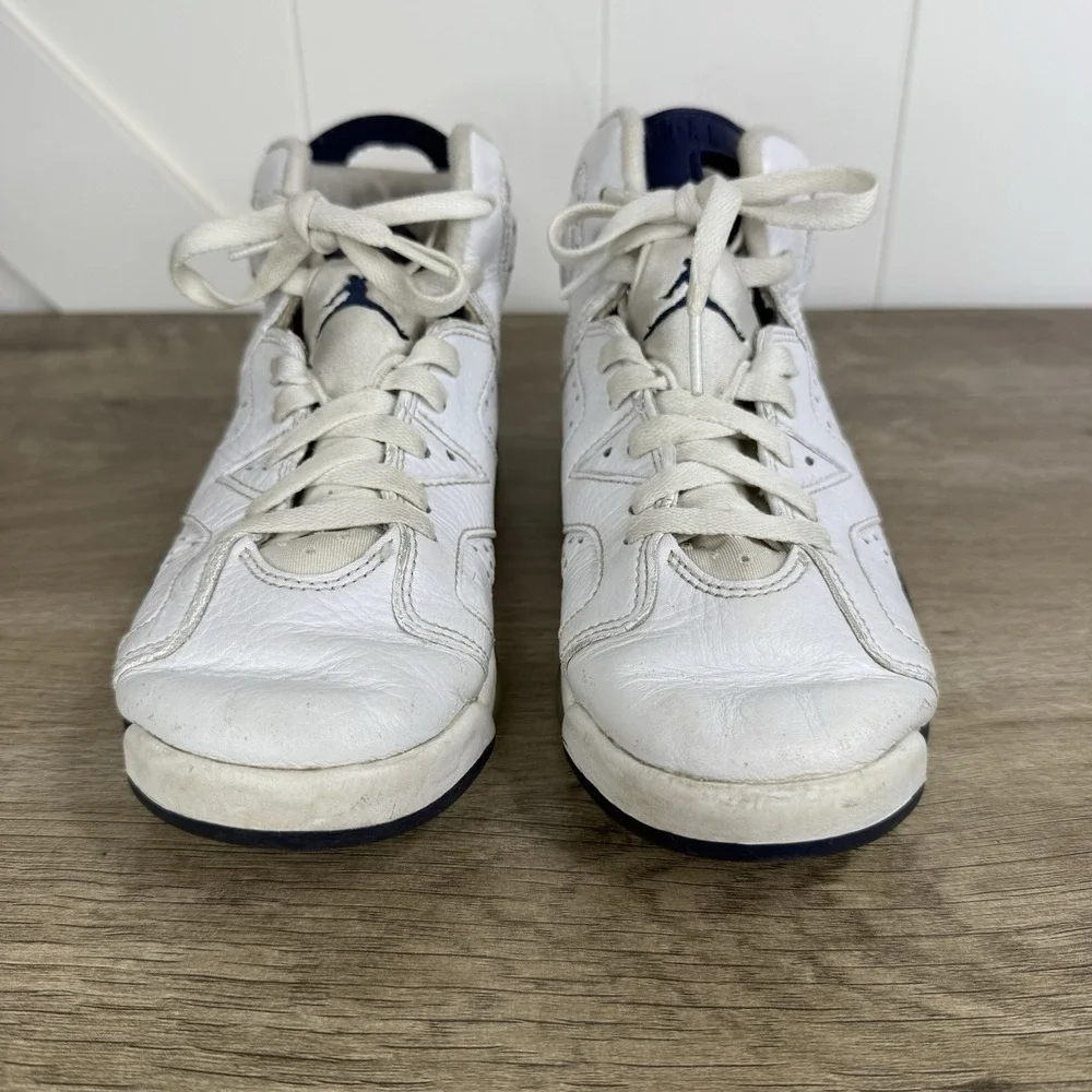 Nike Air Jordan 6 Retro Midnight Navy 384665-141‎ Size 6Y